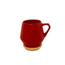 SEVILLA - eco-neutral Ceramic Mug with Bamboo Lid - Red