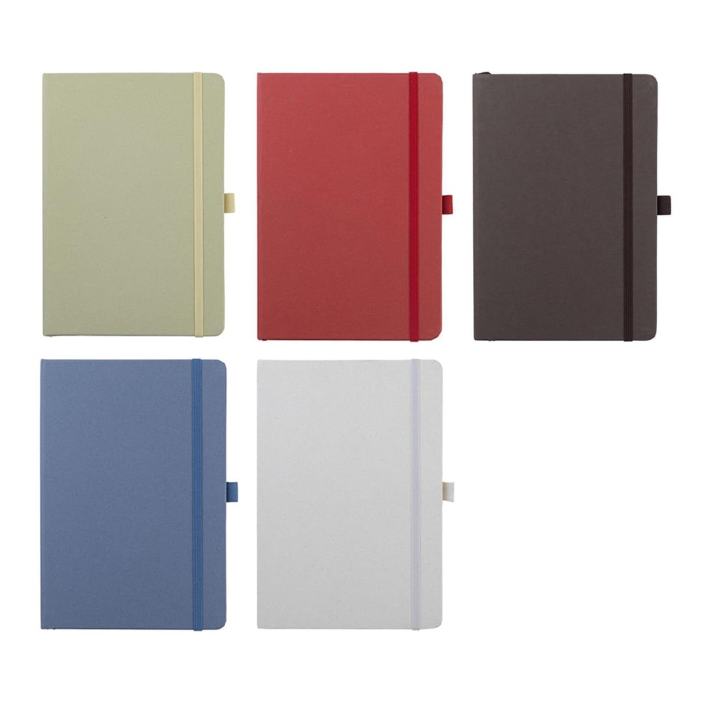 ABULA - eco-neutral® A5 Hard Cover Notebook & Pen Set - Corn Paper