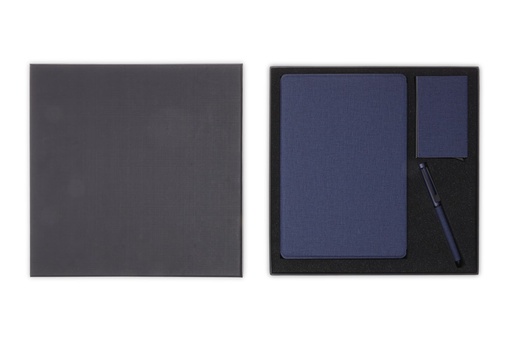 CHANGE ZERO Sustainable Gift Set with Refillable Notebook, Pen & Cardholder - Navy