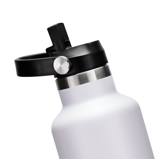 CERVO - Hans Larsen Vacuum Stainless Steel Bottle with Sports Lid - 1L - White