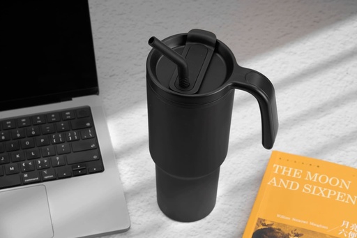FORZA 360 - Hans Larsen Recycled Stainless Steel/ PP Tumbler with 360 Branding - White
