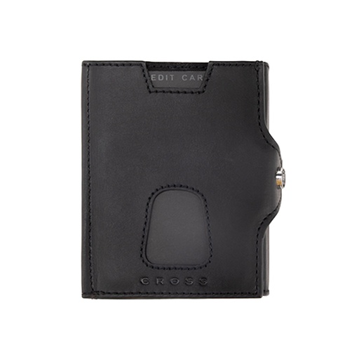 CROSS Soft Grain Leather 6CC Trifold Compact Wallet - Black