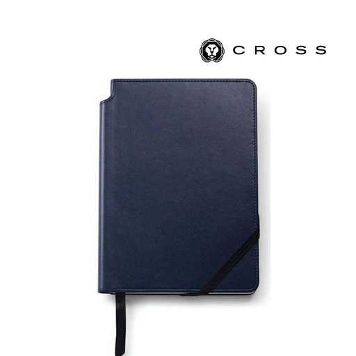 Cross Calais™ Chrome/Blue Lacquer Ballpoint Pen with Classic Midnight Blue Journal Gift Set