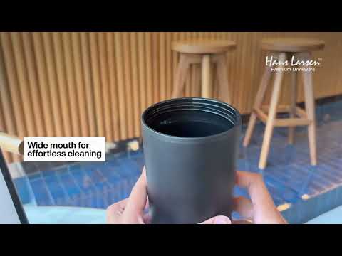 FORZA 360 - Hans Larsen Recycled Stainless Steel/PP Tumbler with 360 Branding - Black