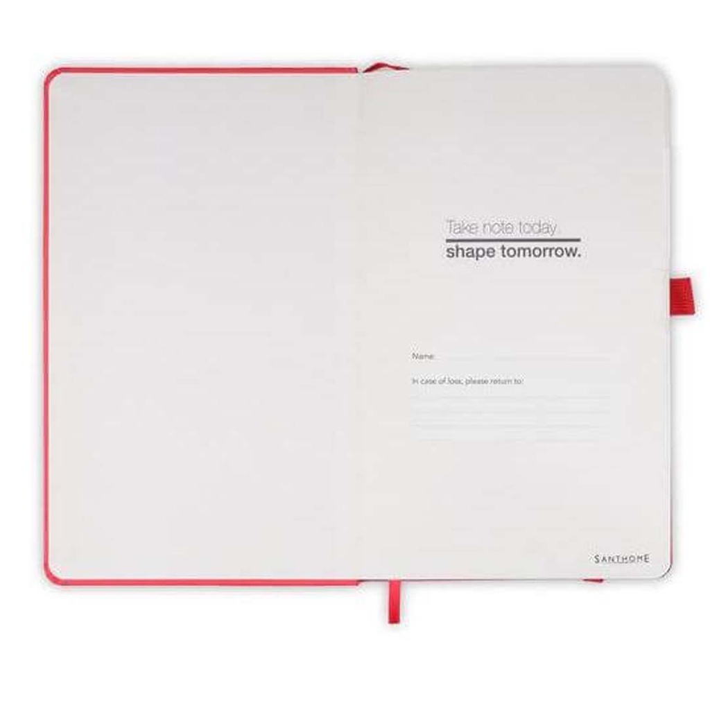 BARON - Santhome Expanded A5 Hard Cover Notebook - Red