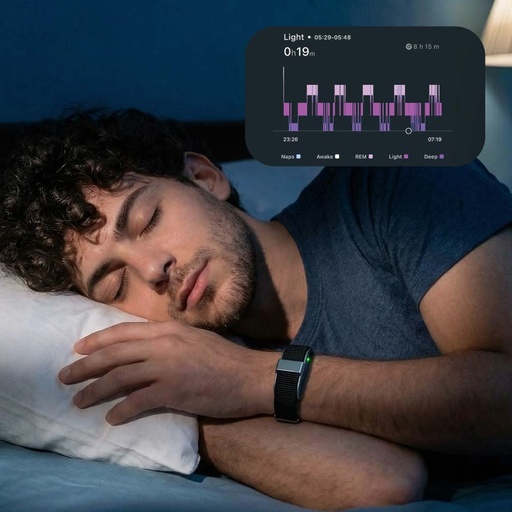 CORE VITAL - @memorii Health & Longevity Smart AI Fitness Band - Black