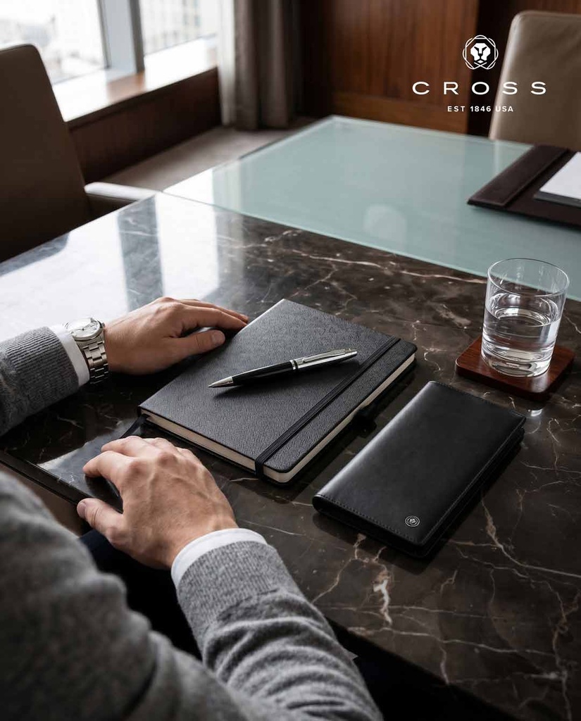 CROSS Soft Grain Leather 12CC Longcoat Wallet - Black
