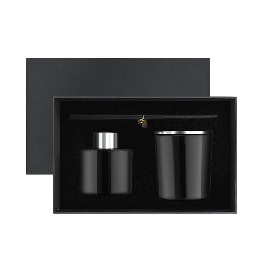 PROVENCE - Lavender Scented Candle and Diffuser Set - Black