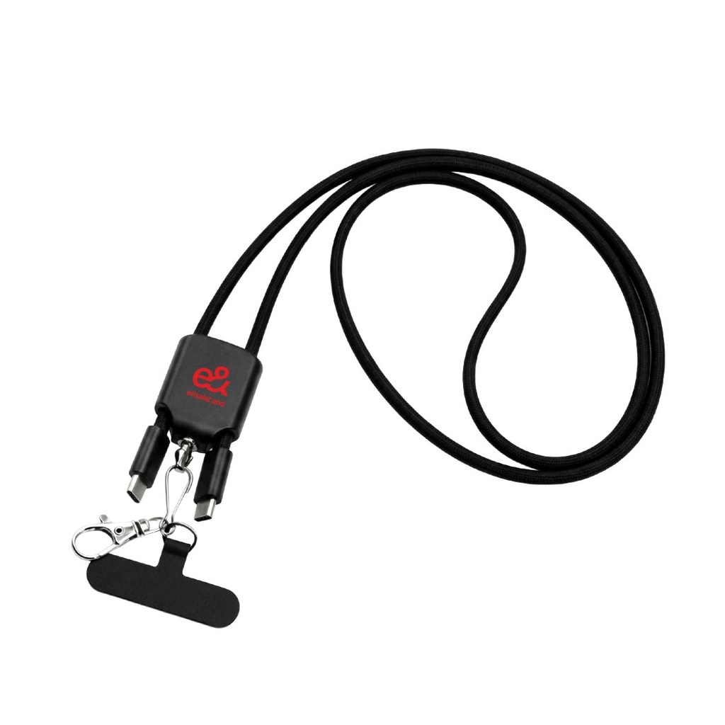 AXON - Giftology USB Type-C Lanyard Cable - Black