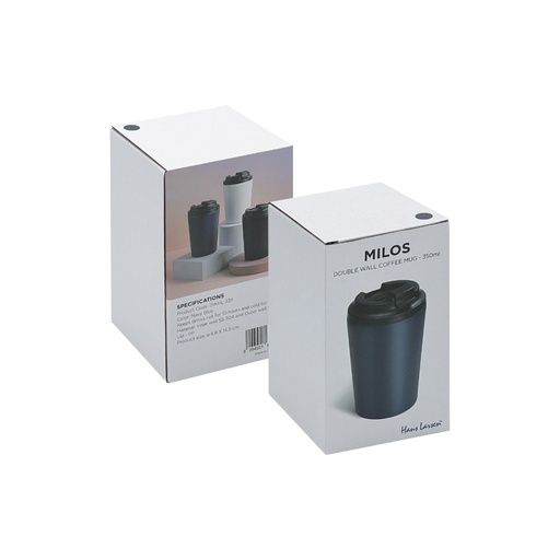 MILOS - Hans Larsen Double Wall Coffee Mug 350 ml - Navy Blue