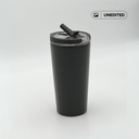 MARBELLA - Hans Larsen Double Wall Tumbler with Sip Lid 600 ml - Black 