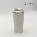 MARBELLA - Hans Larsen Double Wall Tumbler with Sip Lid 600 ml - White