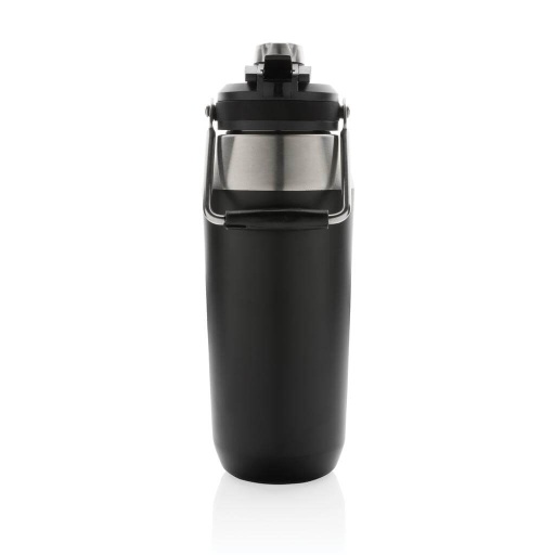 USLAR - Hans Larsen Vacuum Bottle with Solid Handle and Dual Lid - 1L - Black