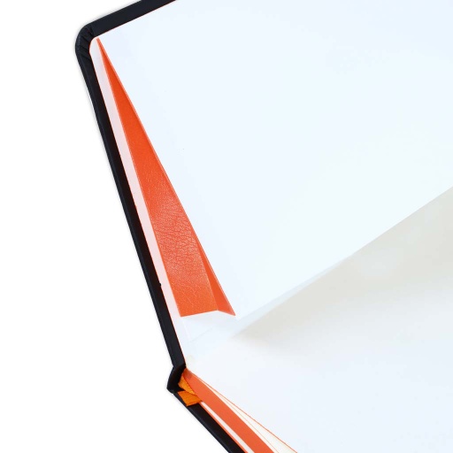 SUKH - SANTHOME A5 Hardcover Ruled Notebook Black-Orange