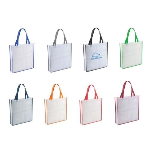 Non-Woven Shopping Bag Vertical White/Grey