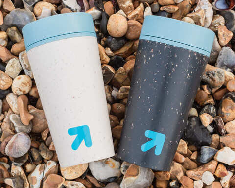 Circular Cup 12oz Black & Faraway Blue