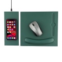 [ITWC 1107] DOBERAN - @memorii 10W Wireless Charger PU Mouse Pad - Dark Green