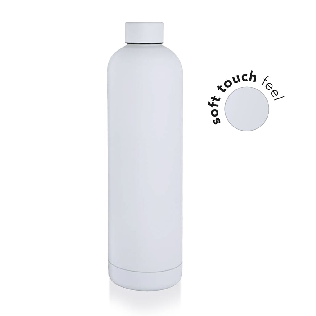 GRIGNY - Soft Touch Insulated Water Bottle - 1000ml - White