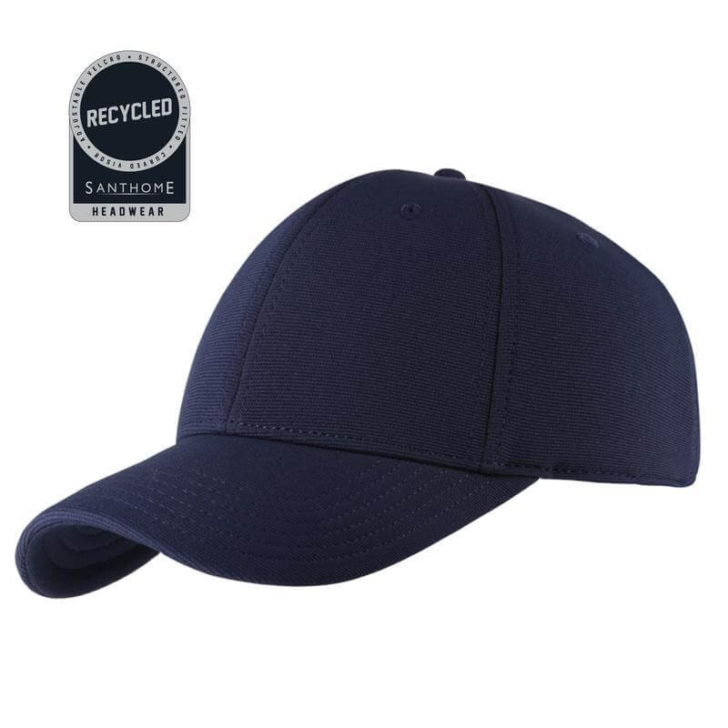 TITAN - Santhome Recycled 6 Panel Adjustable Cap - Navy Blue