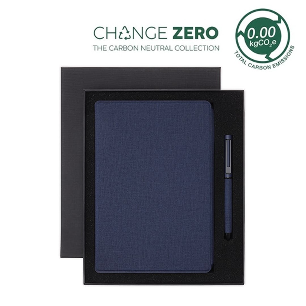 VARDIM - CHANGE ZERO Sustainable Gift Set with Refillable Notebook & Pen - Navy