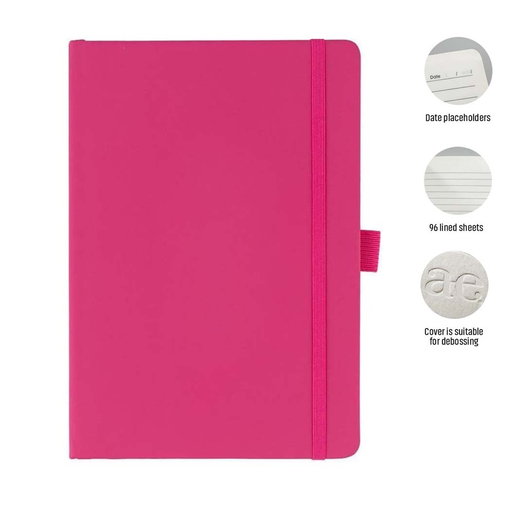 JURSI - Giftology A5 PU Notebook with Pen Loop - Pink