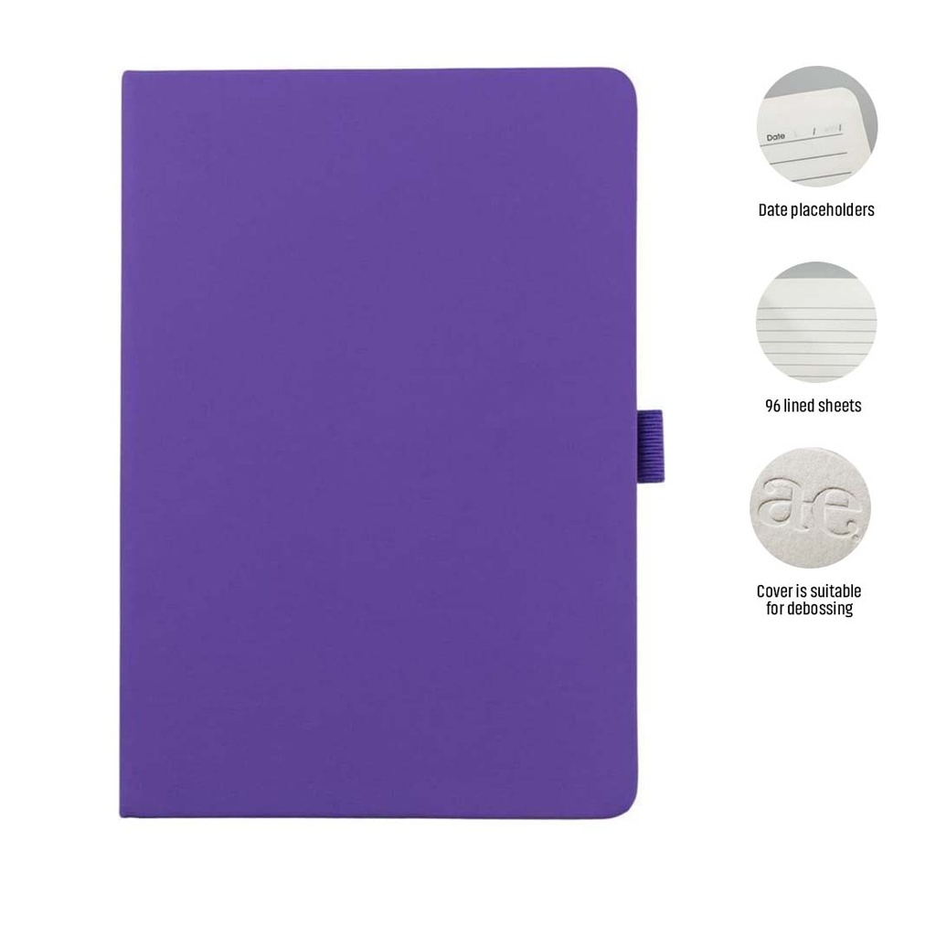JURSI - Giftology A5 PU Notebook with Pen Loop - Violet