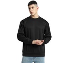 [CREW Black - S] CREW - Santhome Unisex Crewneck Fleece Sweatshirt (Small, Black)