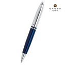 Cross Calais™ Chrome/Blue Lacquer with Polished Chrome Appointments Ballpoint Pen