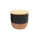 RAAHA - Arabic Oudh Scented Candle in Ceramic Holder with Bamboo Lid - Black