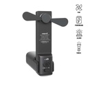 ZEPHYR - @memorii 4-in-1 Fan Powerbank, Safety Alarm & Torch - Black
