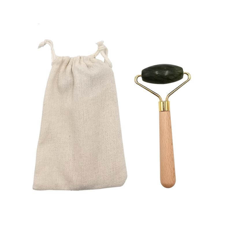 EVE - Jade Face Roller with Wooden Handle
