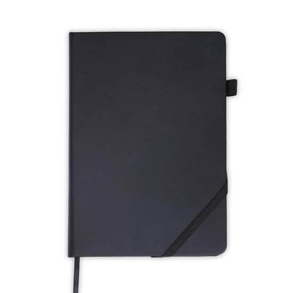 FAROE - Santhome A5 PU Hard Cover Notebook with Pen Loop - Black