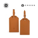 CROSS Saffiano Leather Luggage Label - Mocha