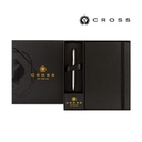 [GSCR 6563] Cross Click™ Chrome Ballpoint Pen & A5 Hardcover Notebook Gift Set - Black