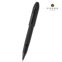 Peerless™ Polished Black PVD Engraved Diamond Pattern with Black PVD Appointments and Swarovski Crystal Rollerball Pen (Blue Ink)