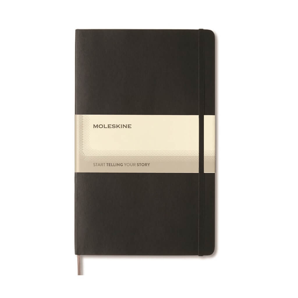 Moleskine Large Notebook - Hard Cover - Plain - Black