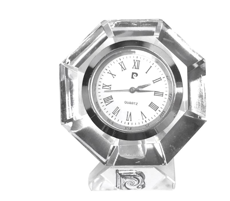 Tuiler - Crystal Hexagon Desk Clock by Pierre Cardin - Small