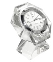 [TCPC 762] Fanona - Crystal Hexagon Desk Clock by Pierre Cardin - Regular