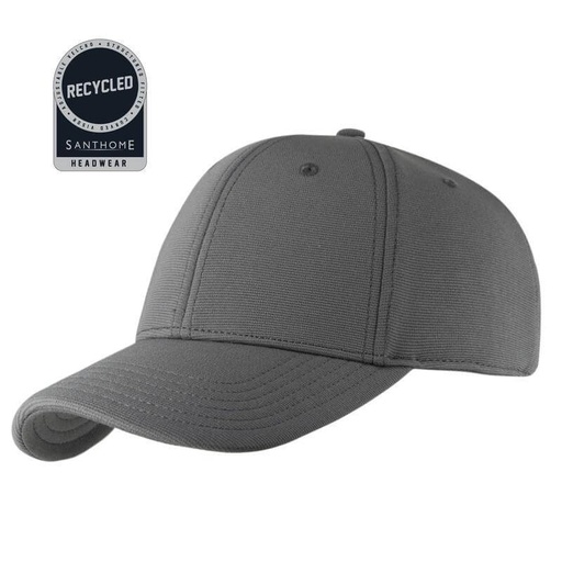 [HWSN 506] TITAN - Santhome Recycled 6 Panel Adjustable Cap - Dark Grey