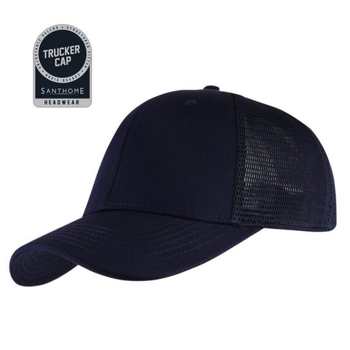 [HWSN 509] SWIFT - Santhome 6 Panel Trucker Cap - Navy Blue