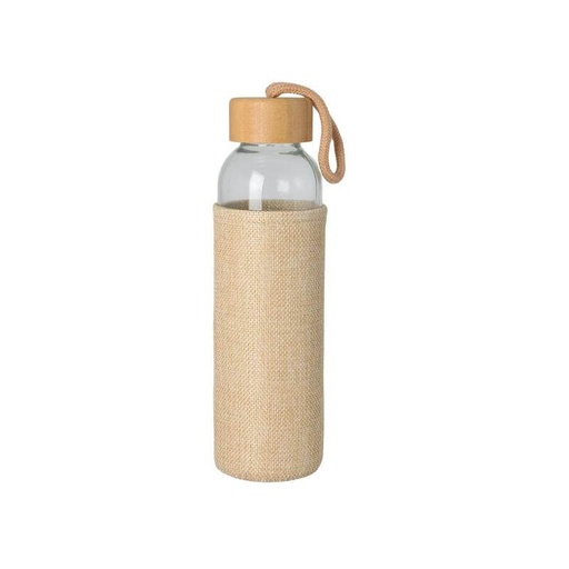 [DWGL 3212] SPELLO - Promotional Glass Bottle with Jute Sleeve - 500ml