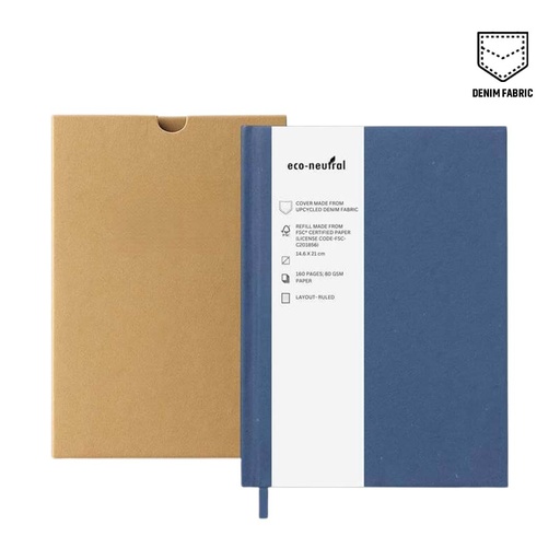 [NBEN 5369] DALI - eco-neutral Denim Paper Cover A5 Notebook