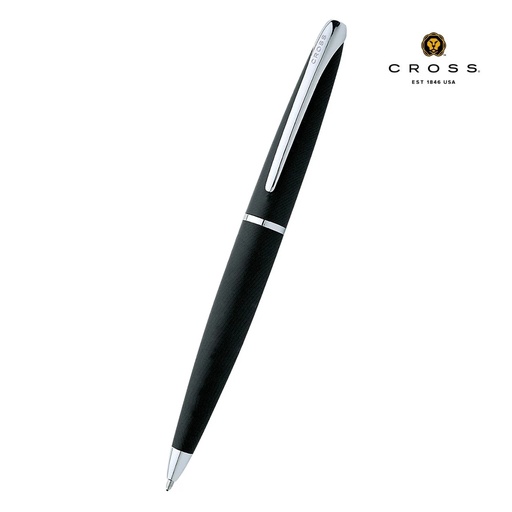 [WICR 5371] Cross ATX® Basalt Black with Polished Chrome Appointments Ballpoint Pen (Blue Ink) 