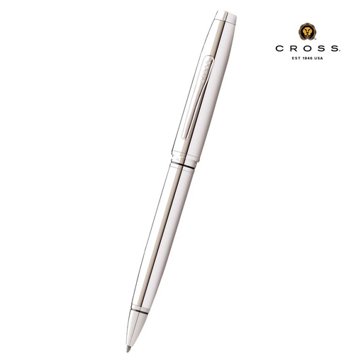 [WICR 5393] Cross Coventry Polished Chrome Ballpoint Pen (Blue Ink)